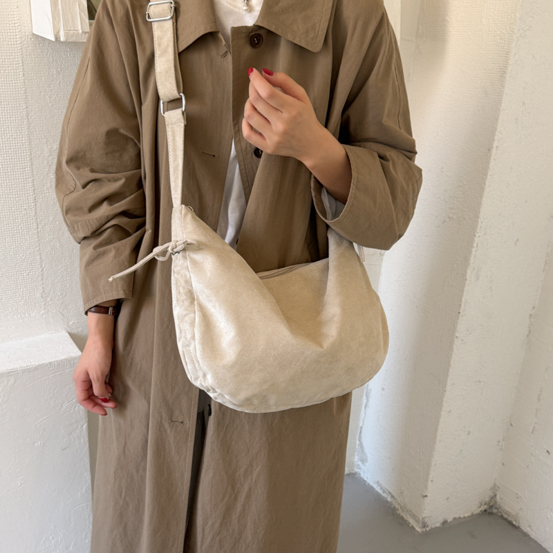 Hobo Bag Slouchy - Borsa Hobo in Pelle PU Lavata