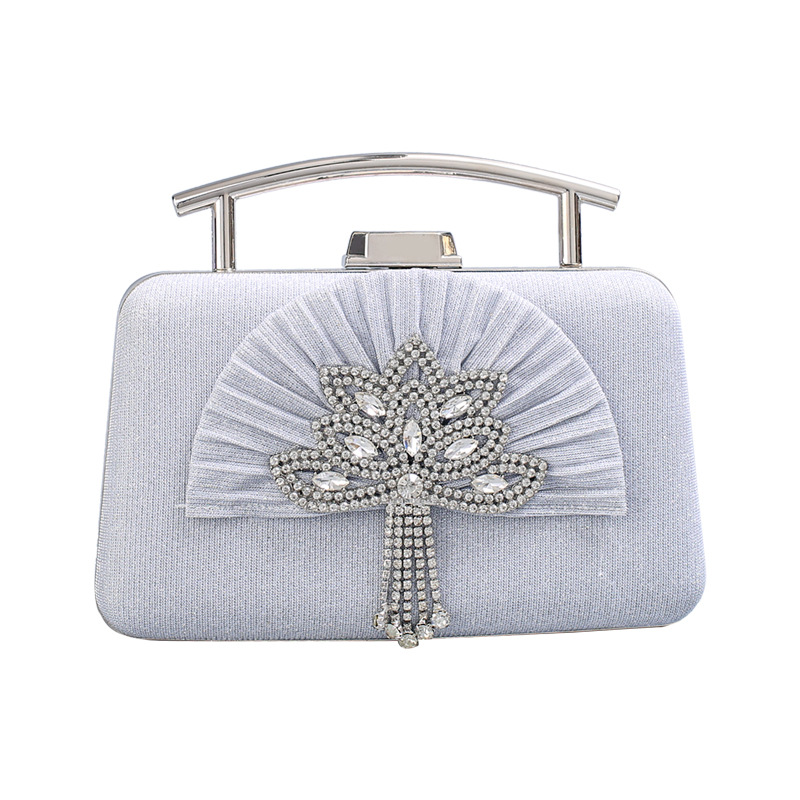 Women Bags Leather - Borsa da sera elegante in metallo,