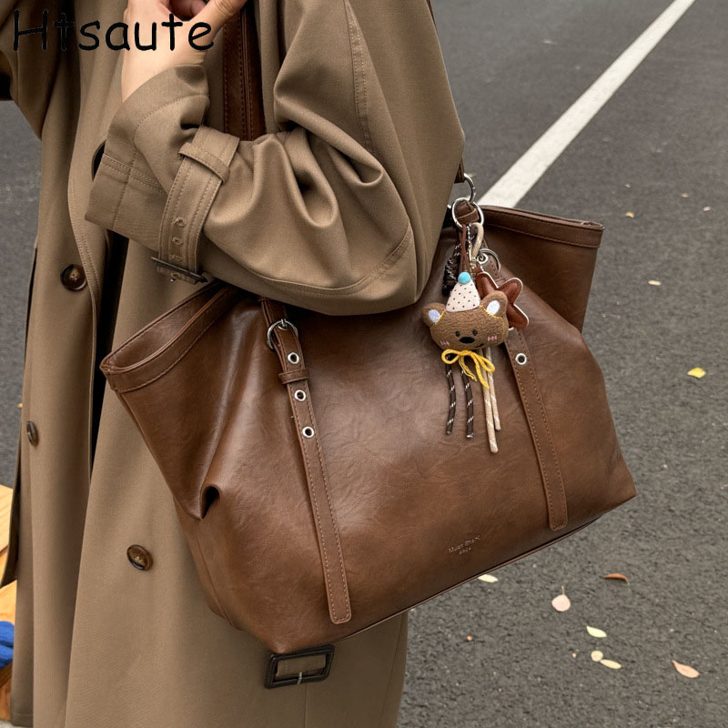 Women Bags Office - Borsa a Mano Grande in Pelle