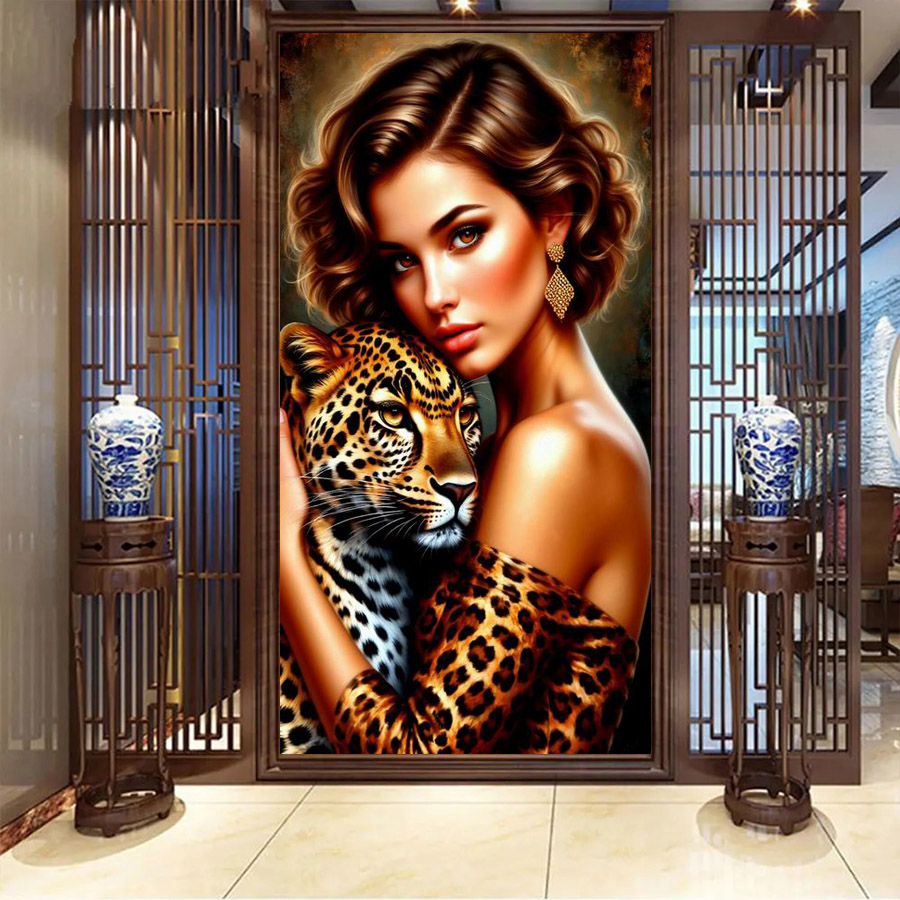 Quadro Donna e Leopardi Grande - Women'S Bags New Collection recensione e prezzo